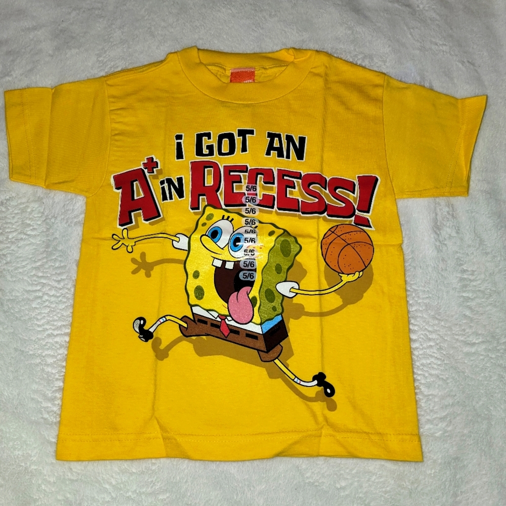 Boys SpongeBob Short Sleeve Shirt Size 5/6